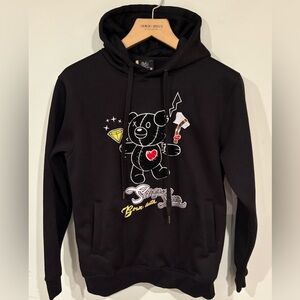 Bleeker & Mercer Bear Born With Silver Spoon Hoodie M